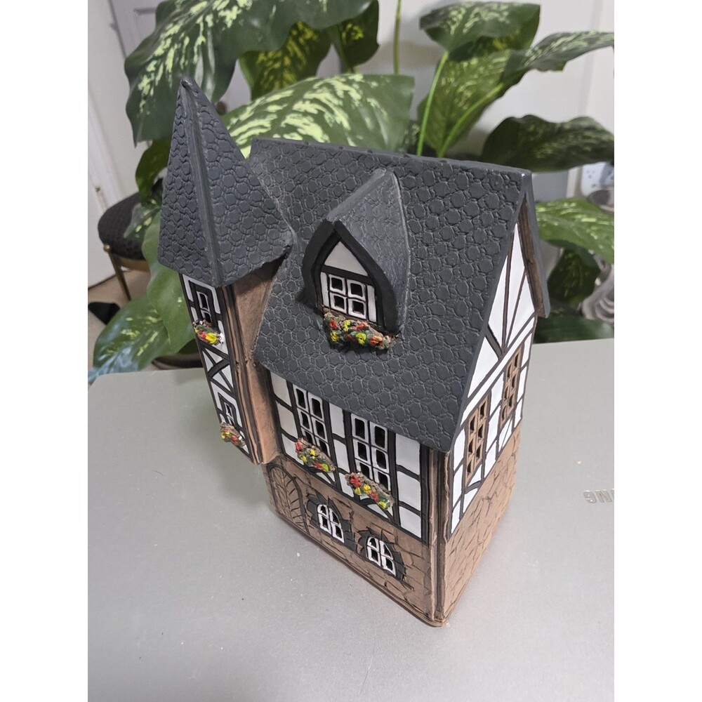 RARE Vintage G&R ArtClayPottery HOUSE TeaLight CandleHolder HandMade GERMANY EuC - Picture 6 of 12